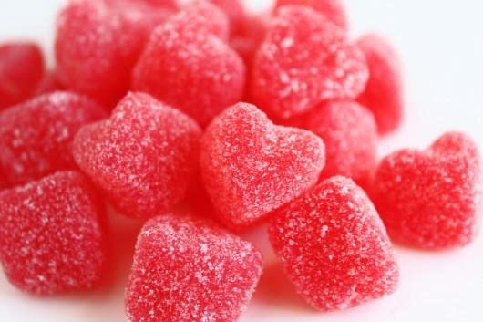 All City Candy Valentines Day Jelly Juju Bulk Bags (Sour Cherry Jelly Hearts, 3lb Bag)