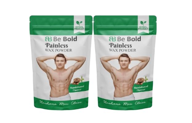 Be Bold Painless Sandalwood Wax Powder 100g Pack Of 2 For Men | Natural Hair Removal For Full Body, Bikini Waxing, Easy At-Home Use, No Irritation-image-29
