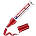 Edding 500 marcador permanente - rojo - 1 rotulador - punta biselada 2-7 mm - resistente al agua, de secado rápido, rotuladores indelebles - para cartón, plástico, madera, metal, vidrio