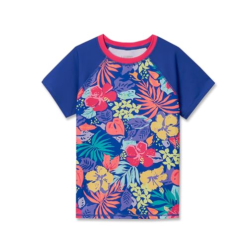Image of Lands' End Girls Graphic Mock Neck UPF 50 Sun Protection Rash Guard