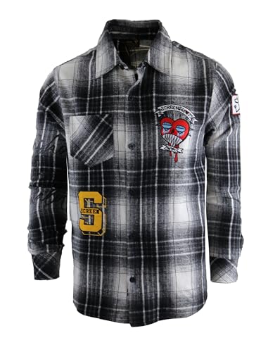 SCREENSHOT SHACKET 3202 Mens Casual Plaid Flannel Shacket Shirt Jacket Button Down Long Sleeve3