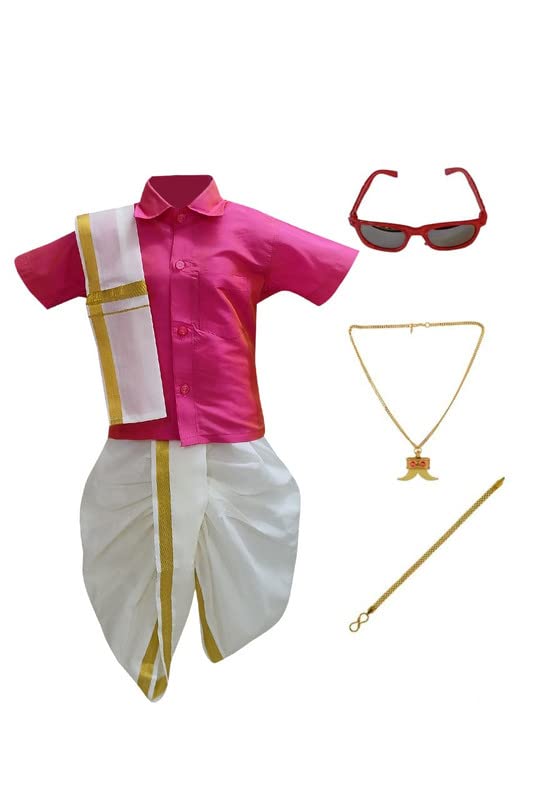 Kids Stylish Boys Traditional Pyjamas Dhoti&Shirt SetBaby Rose_16