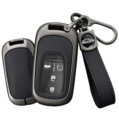 Coque en cuir pour clé Honda boîtier antichoc avec boutons accessibles