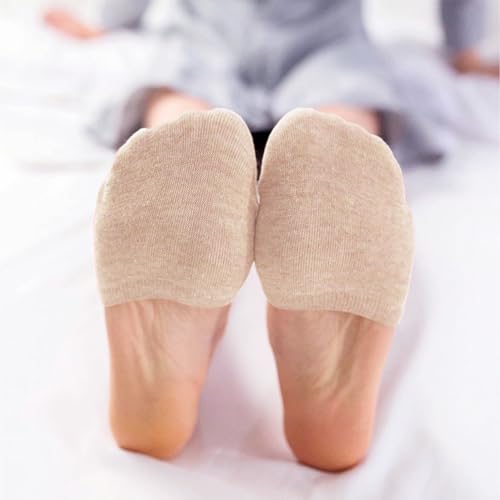 8/12 Pairs Womens No Show Half Socks – Cotton Invisible Liner Toe Topper Covers for Mules Clogs Flats Slip-Ons2