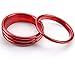 NewTH 4pcs Lega di Alluminio Aria Condizione Presa Aria Aria Presa Anello Copertura Trim Decorazione Adesivo Per AUDI A3 S3 2013-2016/Q2 2017, Car-styling (ROSSO, 65MM)