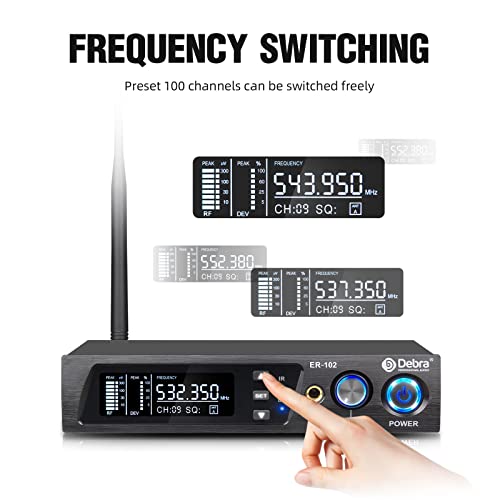 D Debra Audio Pro Er-102 Uhf Iem Wireless In Ear Monitor System With Monitoring Type For Stage thumb #2