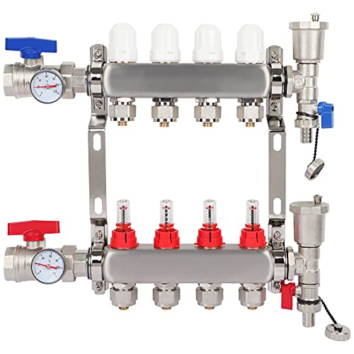 Cuilvu 4-Loop Radiant Floor Heating Manifold Kit