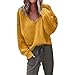 Produktbild Cramberdy Damen Pullover, Langarm Einfarbig Sweatshirt Strickpullover Strickpulli Teenager Mädchen Pullis Hoodies Damen Winterpullover Wärme Kurze Blusen Oberteil Herbst Kleidung