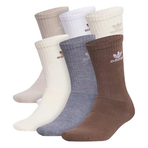 Brown/Beige Crew Socks 6-Pack for Men by ADIDAS