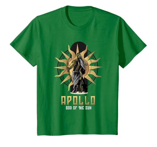 Gods of Olymp or Apollo God of the Sun or Ancient Greek God T-Shirt, Youth, Kelly Green, Small