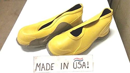 Servus Overshoe Men Size 9 Dielectric Slip On Linesman Deep Heel Rubber Yellow Model 51510 USA Made New