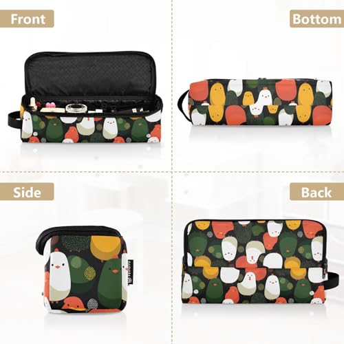 Bolso compacto para planchas de pelo y herramientas de peinado, color negro, resistente al calor, portátil para viaje miniatura 5