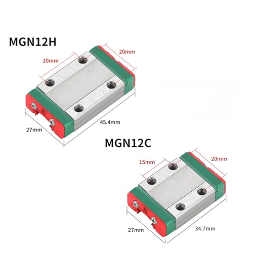 Patín MGN12H deslizamiento suave para CNC y 3D 2