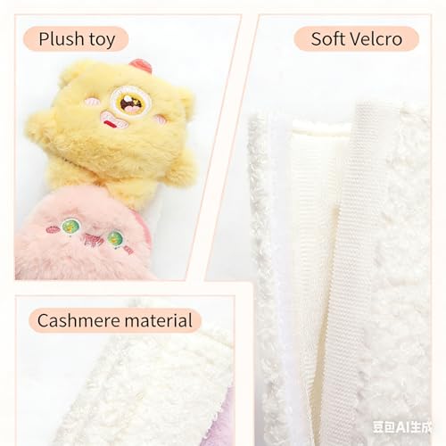 Image of Baby Car Seat Neck Cover, Baby Strap Pad, Car Seat Strap Cover, Car Seat Belt Cover Boy Girl, Baby Neck Pad Protector, Car Strap Pad Fleece, Belt Pad Plush Doll, Seat Belt Pads (Yellow, Pink, Blue)