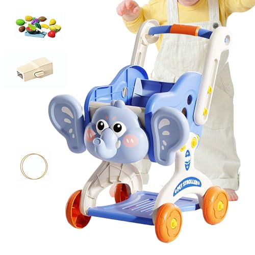 JIEBWCHA Einkaufswagen für kleine Kinder, Lebensmittelspielzeug...