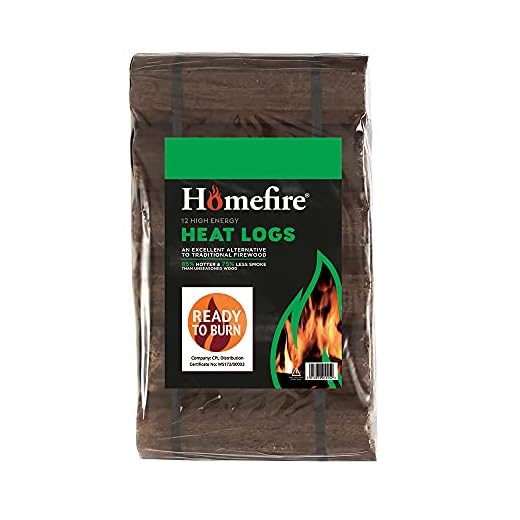 Homefire Troncos de Calor de Madera 100% reciclada, 12 Troncos de Alta energía y Ultra Secos, adecuados para quemadores de leña, Estufas multicombustible, chimeneas Abiertas