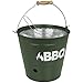 Koopman BBQ Grilleimer mit Henkel Grün Holzkohlegrill Eimergrill Gartengrill Camping Garten Kohle Grill Kohlegrill, 27 x 24,5 cm