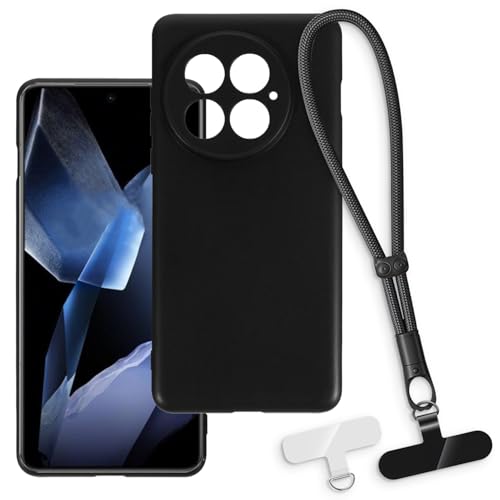 OAGELIM 2-in-1�ی�P�[�X�ƃ��X�g�X�g���b�v Oneplus 13 5G �Ƃ̌݊������� ���O���\�ȃ��j���[�h�t���d�b�J�o�[�A����~�ߕ����h�~�O���b�v�n���h�� (�u���b�N + �u���b�N)