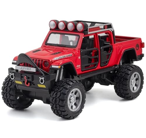 Image of 1:32 Rubicon Toy Car for Kids Diecast Metal Model Cars Light Sound Pull Back Toy Car for Kids