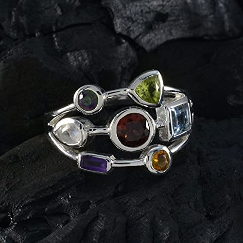 Bagues en argent sterling 925 multi-rangs pour fille au design ciselé élégant