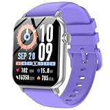 iBesi Smart Watches for Men Women, 1.83' HD Touchscreen Fitness Tracker with Bluetooth Calls, IP68 Waterproof, 120+ Sport Modes, 24/7 Heart Rate & Sleep Monitor for iPhone Android iOS (Purple)