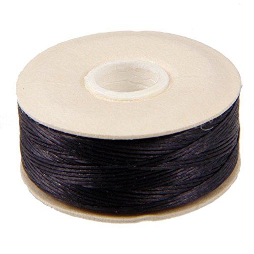 NYMO Nylon Beading Thread Size B for Delica Beads Black 72YD (66 Meters)