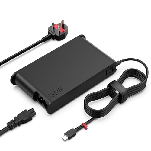 135W USB C Charger Compatible with ThinkPad P16 Gen 2 P16s P14s P1 P16v T16 E16 Z16 Thinkbook 14 16 13x 13s Yoga Pro 9i /7 Legion 7 7i 9 9i Pro 7 9i IdeaPad Slim 5i ADL135YSDC3A AC Adapter Power cord