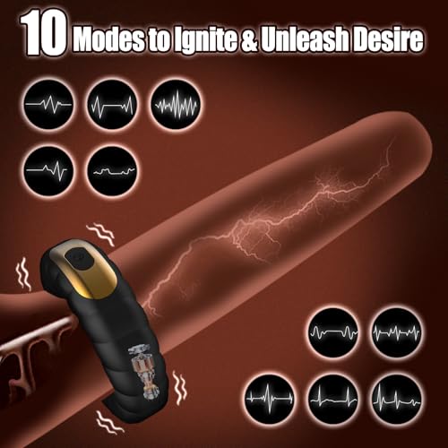 Image of Turbo Vibrating Cock Ring for Men, 10 Powerful Vibration Modes Penis Ring Vibrator, Rechargeable Silicone Delay Ring, Male Sex Toy for Solo Pleasure, CR02
