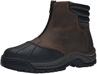 Propet Men's Blizzard Mid Zip-M, Brown/Black, 11 3E US
