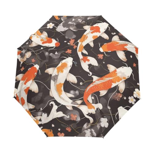 Parapluie ultra-léger poisson japonais automatique et pliant