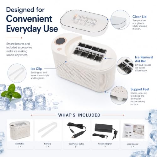 Mini Máquina de Hielo Compacta 8 Cubos en 10 Minutos miniatura 6