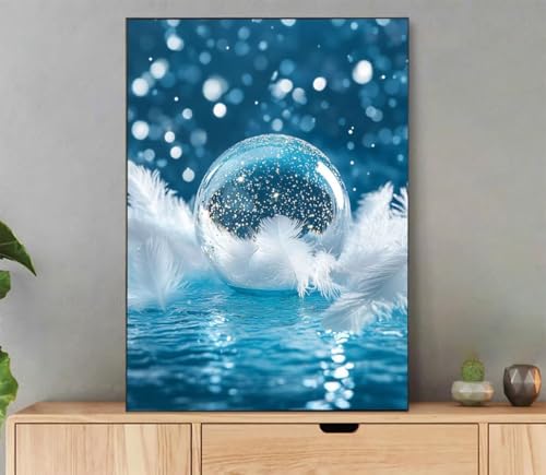 数字油絵 フェザー Paint by Numbers 風景 ペイントバイナンバー, DIY 油絵 キャンバス 数字キット 塗り絵 手芸キット 筆とアクリル絵の具で, 手作りツールキット 大人向け 子供 初心者 人気 絵画 適切な 家の壁の装飾 30x40