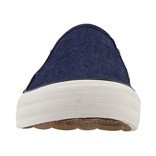 Image of Keds Womens Double Decker Canvas Slip On Sneakers Shoes Casual - Black