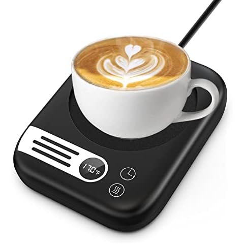 Tiptop Home Mug Warmer, Coffee Mug Warmer for Desk with 3 Temp Settings Auto ON/Off Smart Coffee Warmer with 6 Timer Milk Tea Water Coffee Cup Warmer with Gravity Sensor for Desk Home Office Use Cover