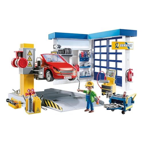 PLAYMOBIL City Life 70202 Taller de Coches, A partir de 4 años