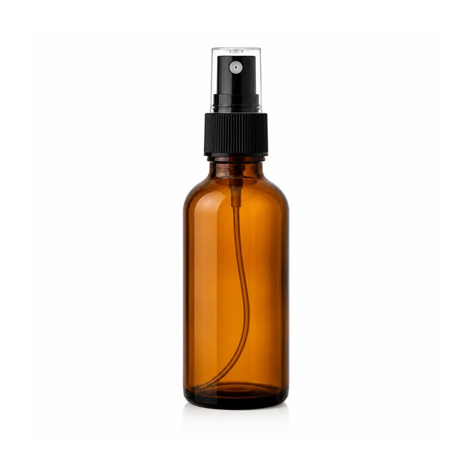 Amber Glass Spray Bottle Pack of 3 | Refillable Fine Mist Bottles with Black Spray Pump | Multi-Size Essential Oil, Perfume, Toner & DIY Storage Containers. (100ML-PACK OF 1)-image-23