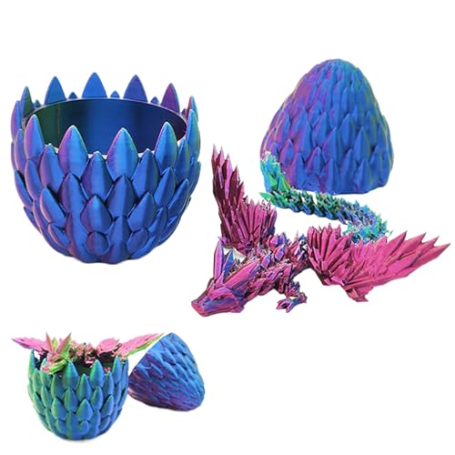 Jouets de bureau dragon imprimé en 3D dans un œuf, le cadeau idéal pour petits et grands