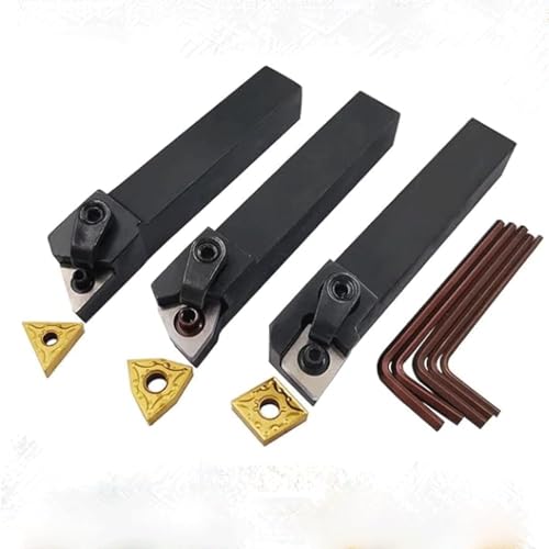 ASZLBYM 5/8\ 36Stück Indexierbarer CNC-Drehmaschinen-Excircle-Drehwerkzeughalter，Set MTJNR1616H16 + MWLNR1616H08 + MCLNR1616H12 mit WNMG 431,CNMG431,TNMG331, Massives Hartmetall Einsatzschneider.