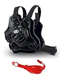 Cliff Keen Tornado Wrestling Headgear Bundle with Chin Cup (Black/Black/Black w/Scarlet Chin Cup)