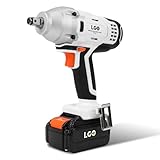 LIGO 20V Cordless Impact Wrench, 1/2 Inch Max 370Ft-lbs(500N.m), 0-3000 RPM/IPM, With 4.0Ah Battery and Fast Charger