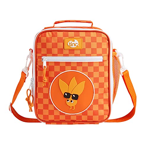 Tinc Kids Insulated Lunch Bag for Boys & Girls With Adjustable Strap & Bottle Holder, Orange, 4500 ml