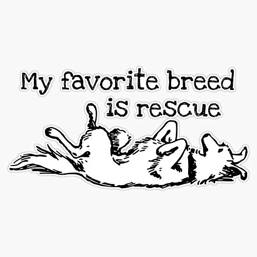 MAGNET I Love Rescue Dogs, Adopt Today! Vinyl Waterproof Magnetic Sticker Vinyl Waterproof Magnet Decal Car 5"