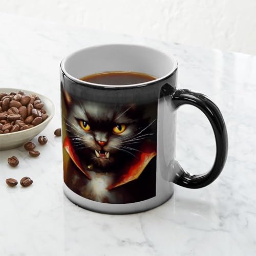 Taza Mágica de Cerámica Cat Dracula 11 oz miniatura 6