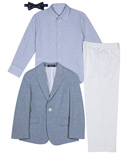 Image of Nautica Boys' Suit Set with Jacket, Pant, Shirt and Tie