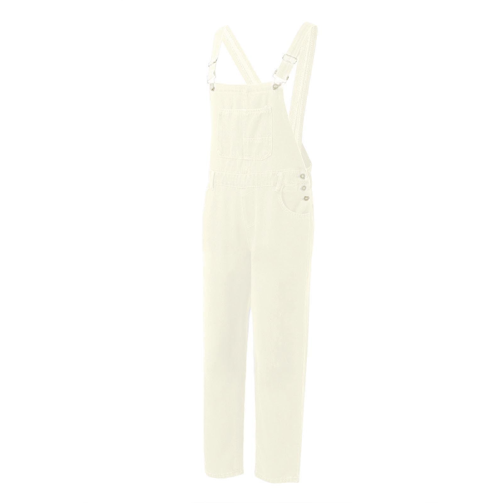 Latzhosen FüR Damen - Modischer Damen-Overall weichem Stretch-Jeansstoff mit verstellbaren Trägern für Bequeme Freizeitmode