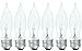 Set of 6 GE Crystal Clear 40 Watt Bent Tip Standard Base Light Bulbs