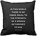 Federa copricuscino per cuscino con citazione motivazionale, colore nero, bianco, decorazione per la casa (18 × 18)