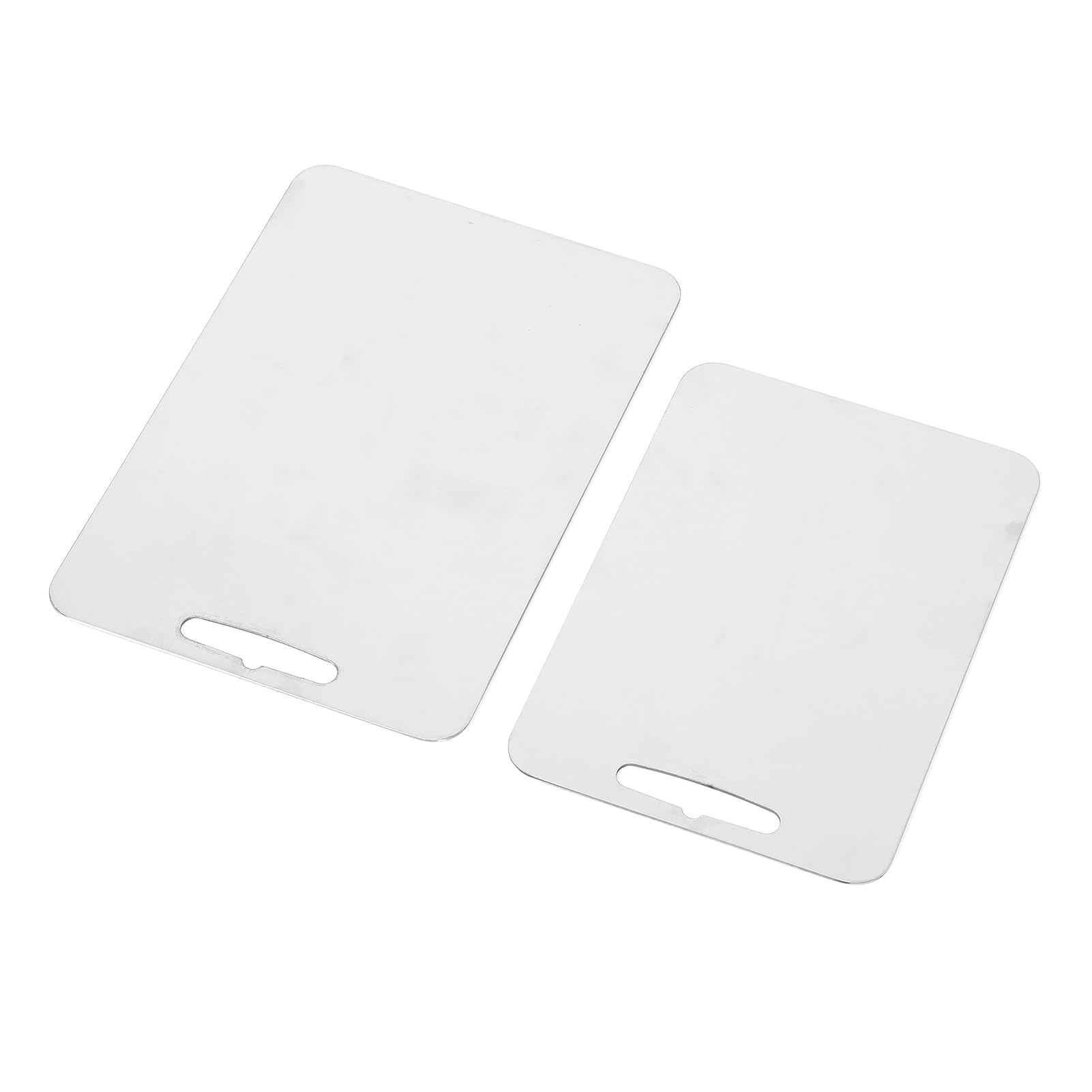 Set di 2 taglieri in acciaio inox, multifunzionali, per cucina e ristorante, facile da pulire, ideale per la preparazione di cibi e pasti