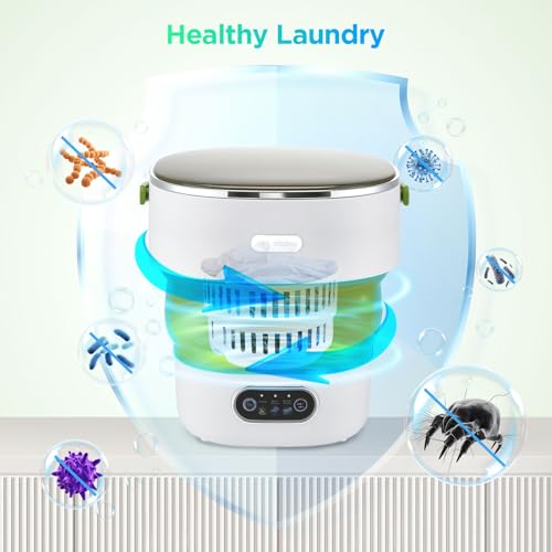 Mini Waschmaschine 13L,Reisewaschmaschine Mit 3 Modi,Portable Washing Machine Mit Schleuder,Mobile Waschmaschine,Campingwaschmaschine Für Babykleidung,Unterwäsche