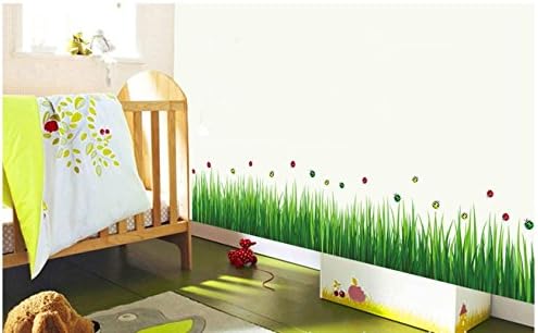 Removable Wall Stickers Wall Footing Stciker Grass and Ladybug